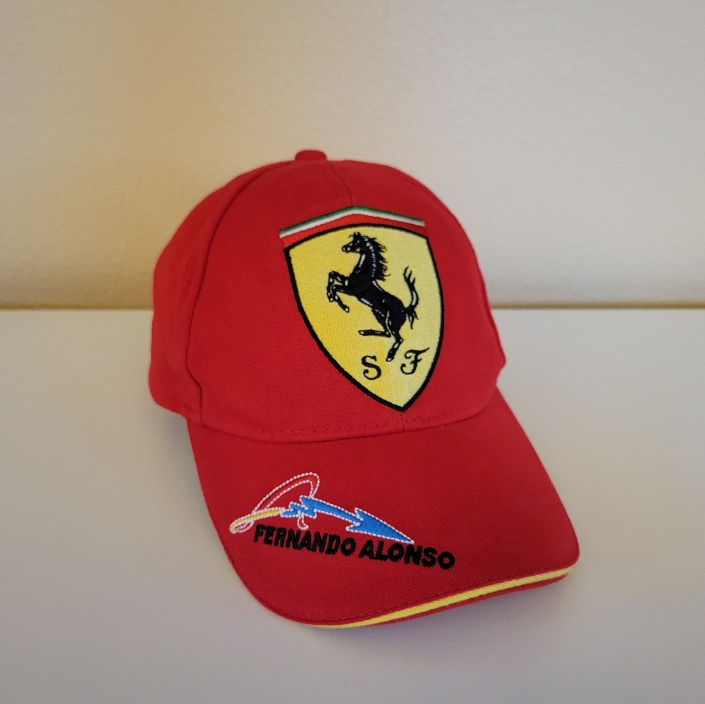 Vintage official SCUDERIA FERRARI FERNANDO ALONSO Baseball Hat Cap  Adjustable